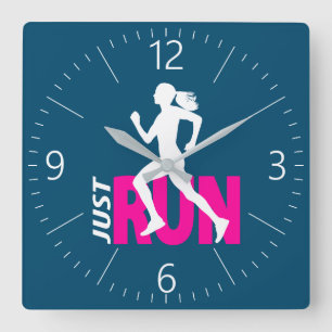Horloge Carrée Running girl