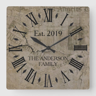 Horloge Carrée Russe Vintage déprimé New York Times Wall St