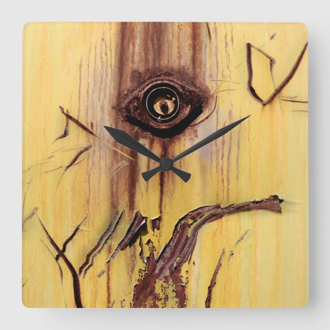 Horloge Carrée Rust Art - Amusement Cool unique (Recto)