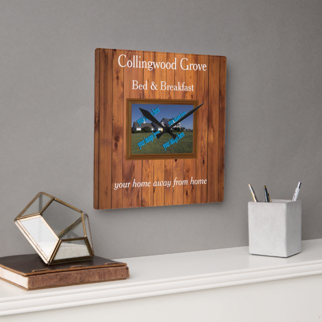 Horloge Carrée Rustic Chambres d'hôtes 🌿 Country Inn (Bureau)