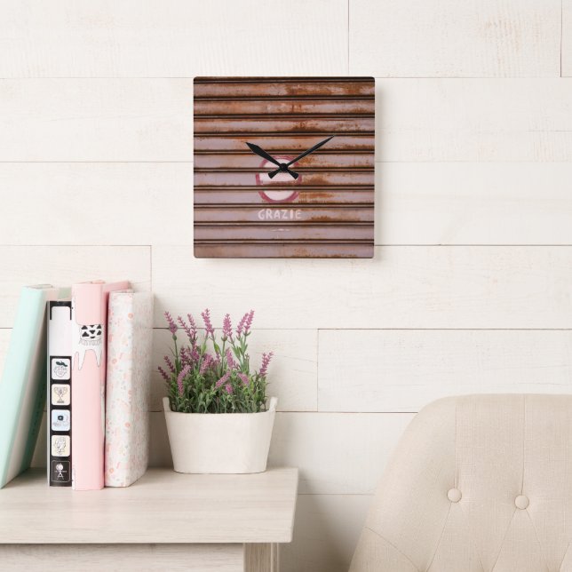 Horloge Carrée Rustic Grazie Shutter Napoli 1 (Salle de lecture)