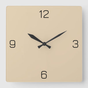 Horloge Carrée Sable du désert E6D1B0 Couleur - Option pour ajout