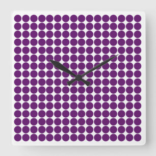 Horloge Carrée Safari pour violet africain point
