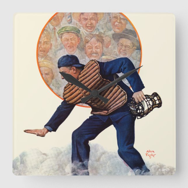 Horloge Carrée Safe at the plate (Recto)