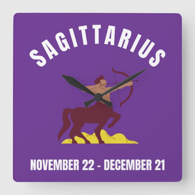 Horloge Carrée Sagittarius (Recto)