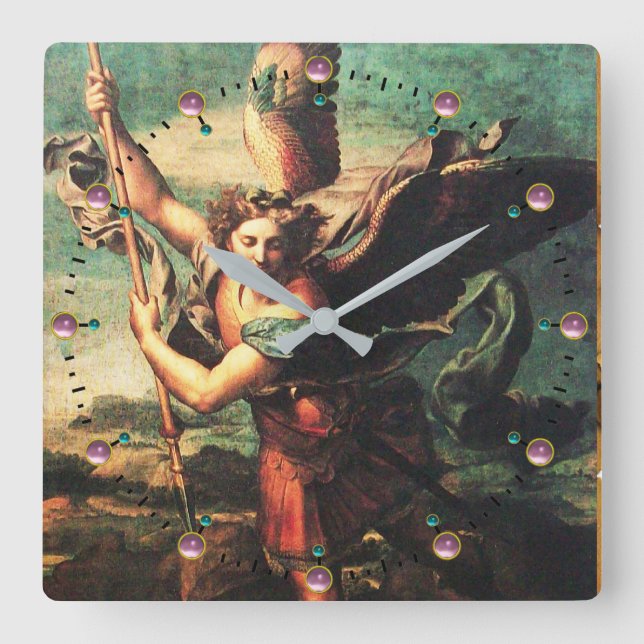 HORLOGE CARRÉE SAINT MICHAEL VANGUISHING SATAN (Recto)