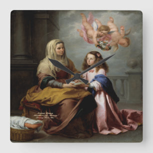 Horloge Carrée Sainte Anne, mère de Marie