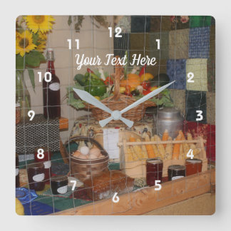 Horloge Carrée Salon d'alimentation du comté personnalisé