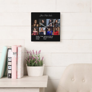 Horloge Carrée Salon de coiffure et magasin de beauté