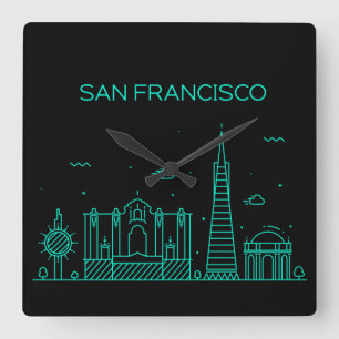 Horloge Carrée San Francisco skyline