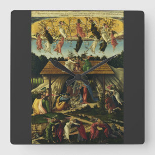 Horloge Carrée Sandro Botticelli - La Nativité mystique – Beaux-a