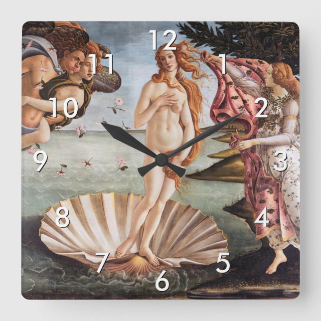 Horloge Carrée Sandro Botticelli - Naissance de Vénus (Recto)