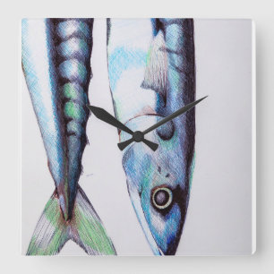 Horloge Carrée Sardine clock