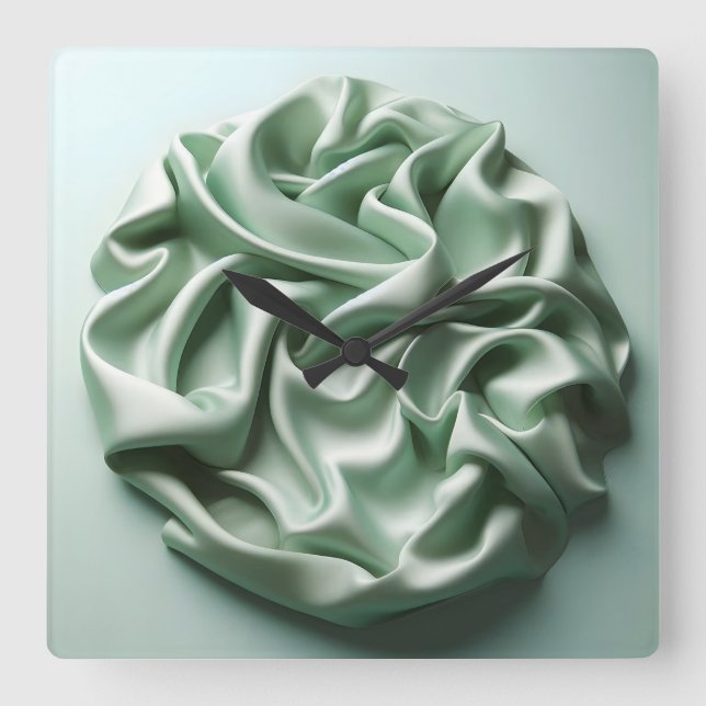 Horloge Carrée satin froissé (Recto)