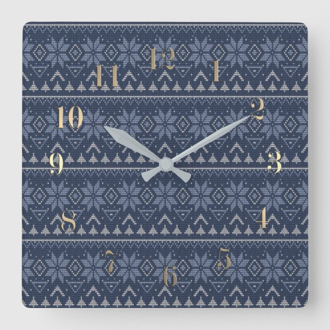 Horloge Carrée Scandinavian (Recto)