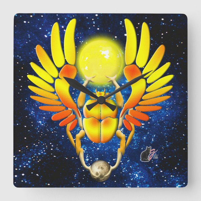 Horloge Carrée Scarab (Recto)