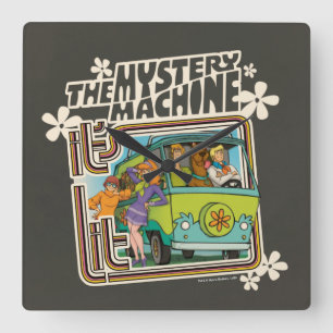 Horloge Carrée Scooby-Doo   "C'est Lit" Mystery Machine Graphic