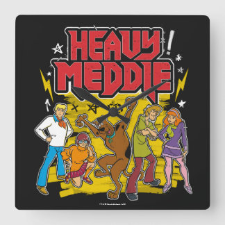 Horloge Carrée Scooby-Doo | Graphique "Lourde Médaille"