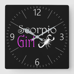 Horloge Carrée Scorpio girl
