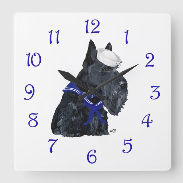 Horloge Carrée Scottie Marin (Recto)