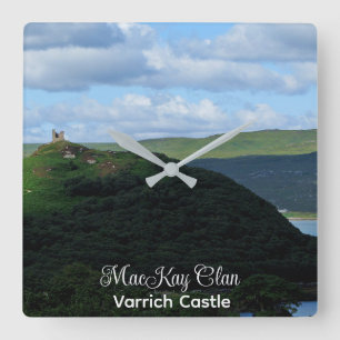 Horloge Carrée Scottish Varrich Castle MacKay McKay Clan