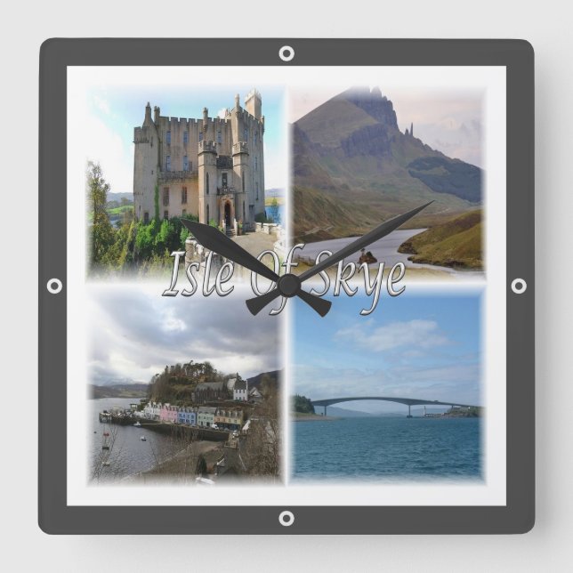 Horloge Carrée SCT005 ÉCOSSE, L’île de skye, (Recto)