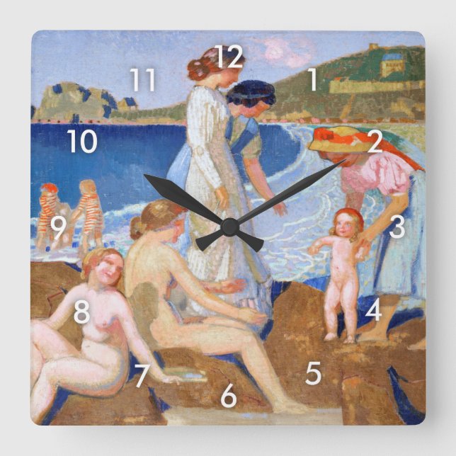 Horloge Carrée Sea Bathing, Maurice Denis (Recto)
