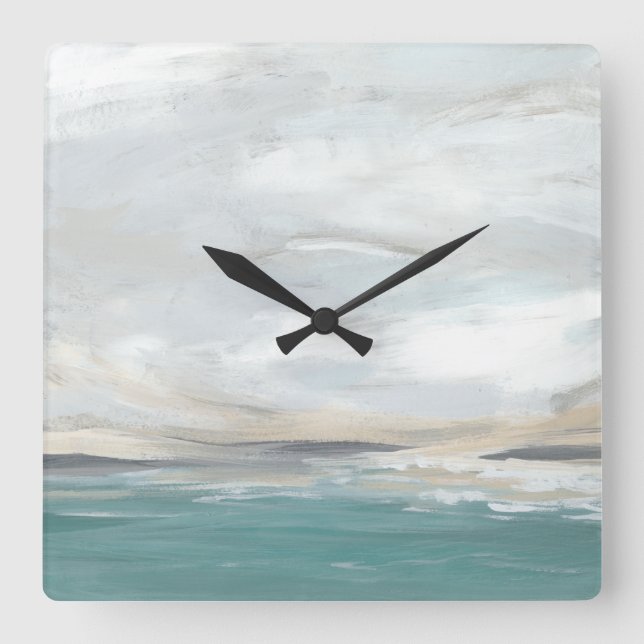 Horloge Carrée Seafoam Vista (Recto)