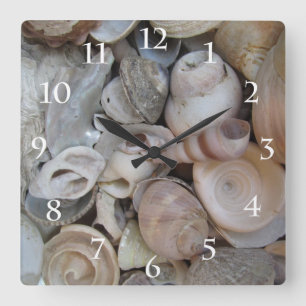 Horloge Carrée Seashells