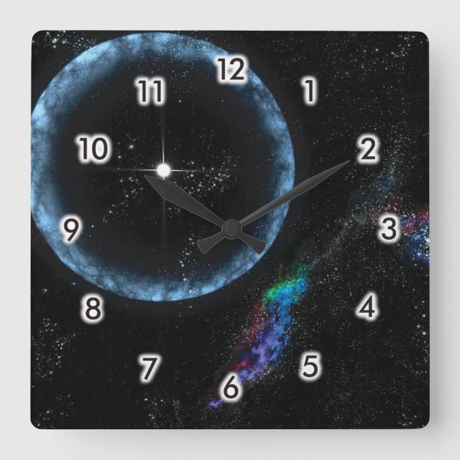 Horloge Carrée Séisme stellaire (Recto)