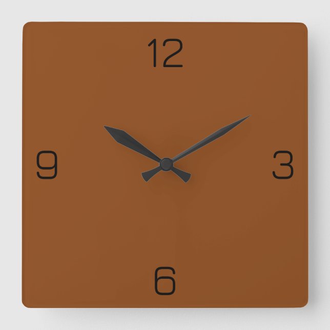 Horloge Carrée Selle Brown 8B4513 Couleur - Option pour ajouter u (Recto)