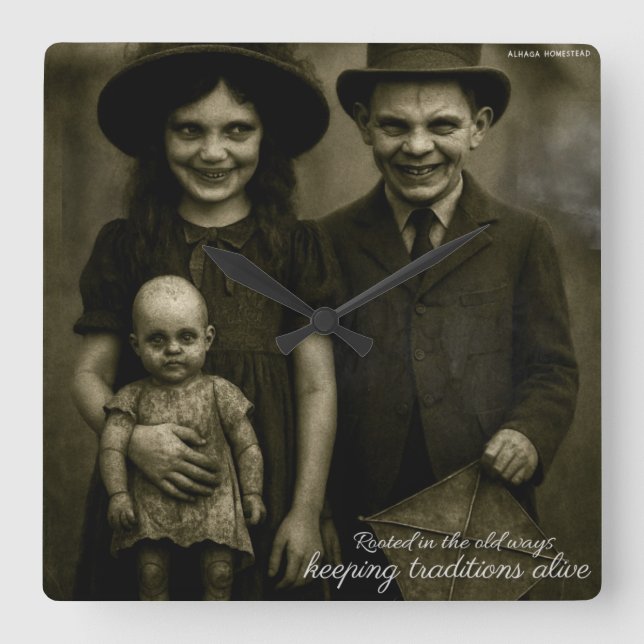 Horloge Carrée S'enracine dans les vieilles manières de garder le (Recto)