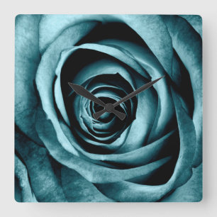 Horloge Carrée Sérénité Rose turquoise