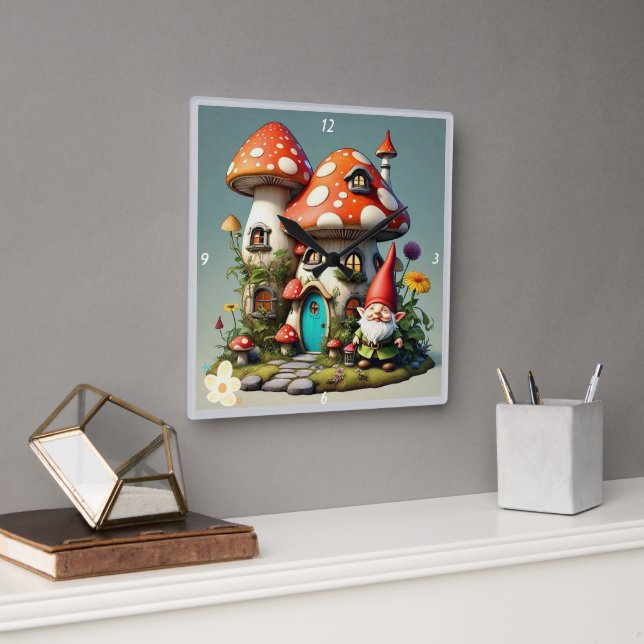 Horloge Carrée "Serenity Garden Haven" (Bureau)