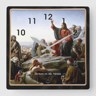 Horloge Carrée Sermon sur le mont, fine art painting