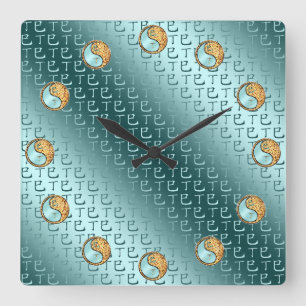 Horloge Carrée Serpent de Feu
