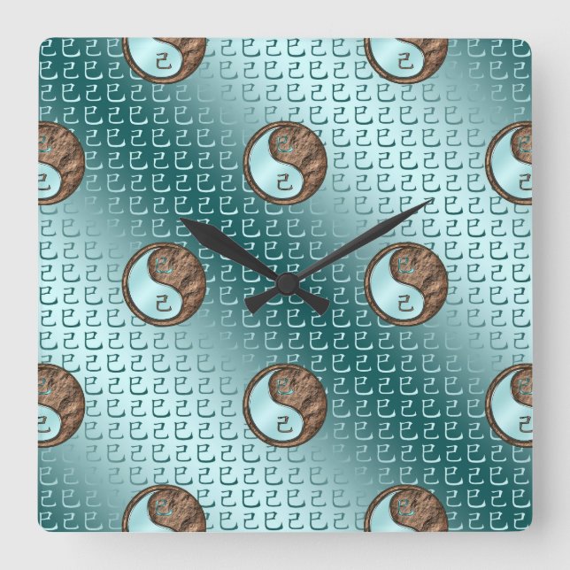 Horloge Carrée Serpent de Terre (Recto)