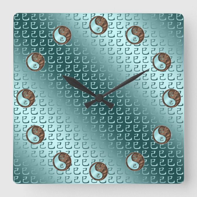Horloge Carrée Serpent de Terre (Recto)