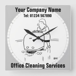 Horloge Carrée Services de nettoyage Office
