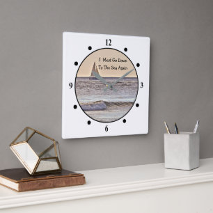 HORLOGE CARRÉE SEUL SUR LA MER/AMOUR DE LA VOILE/JE DOIS DESCENDR
