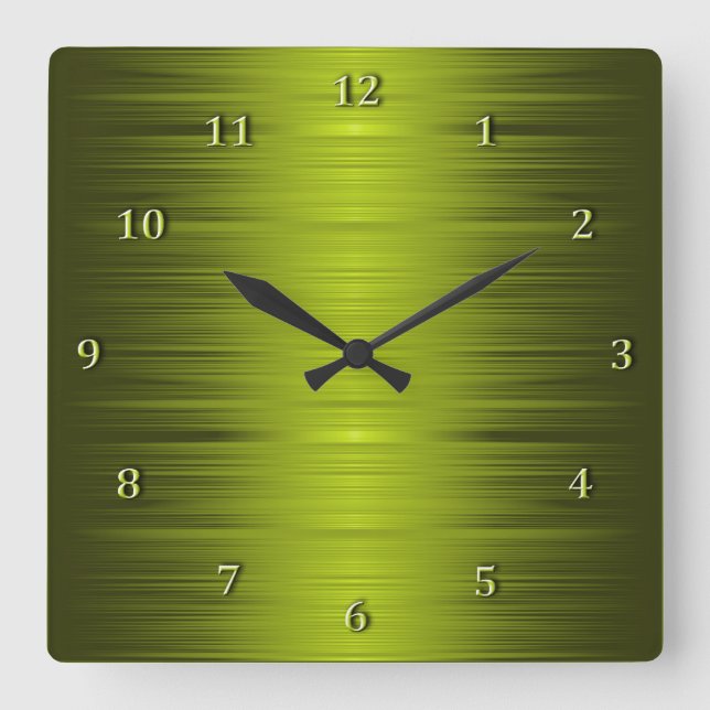 Horloge Carrée Shaded Olive Moss (Recto)