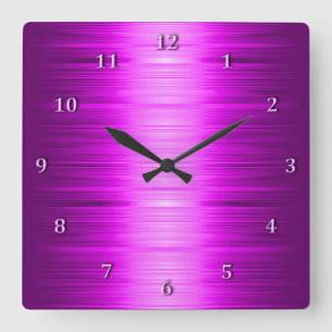 Horloge Carrée Shaded Red Raspberry Améthyst Square Wall Clock