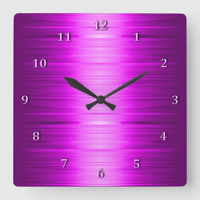 Horloge Carrée Shaded Red Raspberry Améthyst Square Wall Clock (Recto)