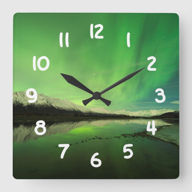 Horloge Carrée Shallows Aurora (Recto)
