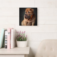 Shar Pei Intelligent avec Dessin de Livre