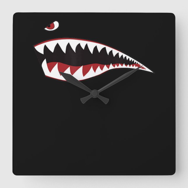 Horloge Carrée Shark Nose Art Green (Recto)