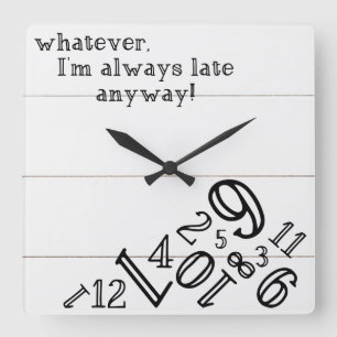 Horloge Carrée Shiplap Rustic Clock : Square Wall Clock