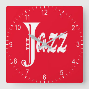 Horloge Carrée Signe de jazz