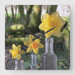 Horloge Carrée Silence Life dans les Woods