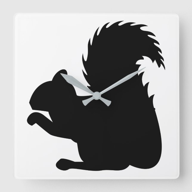 Horloge Carrée Silhouette (Recto)